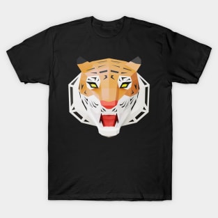 Low poly Tiger Head in full face (art1) T-Shirt